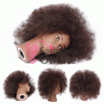 Cap de practica N Castaniu Inchis Mixt din par 100% Natural 35 cm pentru codite afro + Suport CN30 Cap de practica N Castaniu Inchis Mixt din par 100% Natural 35 cm pentru codite afro + Suport CN30